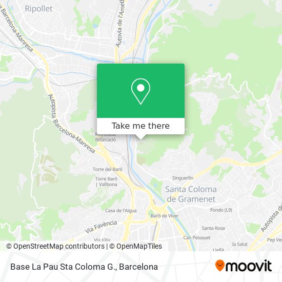 Base La Pau Sta Coloma G. map