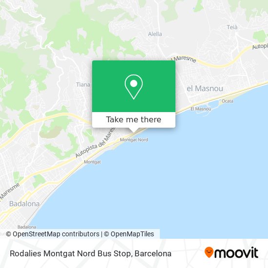 Rodalies Montgat Nord Bus Stop map