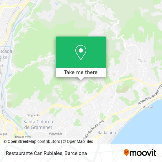 Restaurante Can Rubiales map