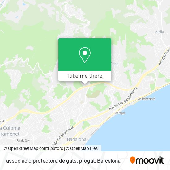 associacio protectora de gats. progat map