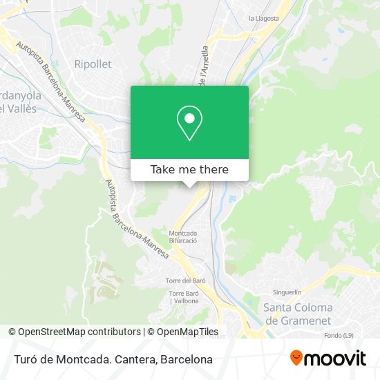 Turó de Montcada. Cantera map