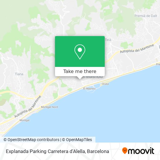 Explanada Parking Carretera d'Alella map