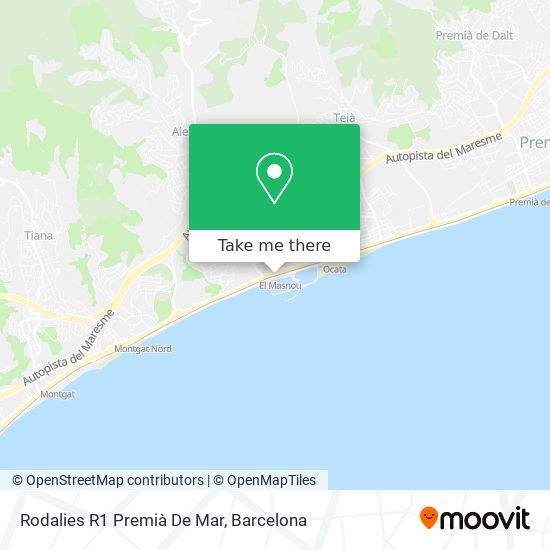 Rodalies R1 Premià De Mar map