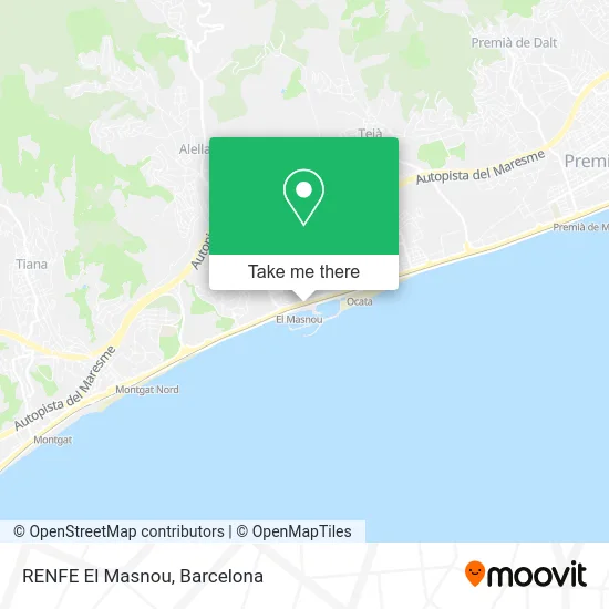 RENFE El Masnou map