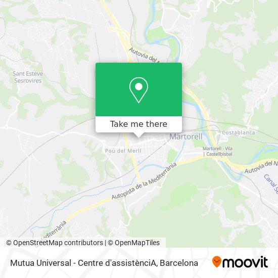 Mutua Universal - Centre d'assistènciA map