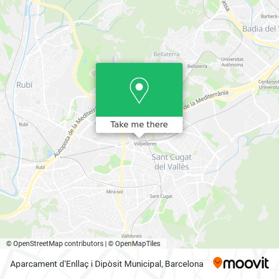 mapa Aparcament d'Enllaç i Dipòsit Municipal