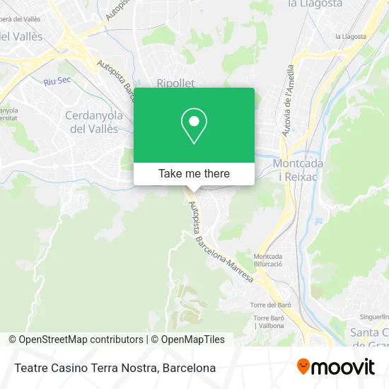 Teatre Casino Terra Nostra map