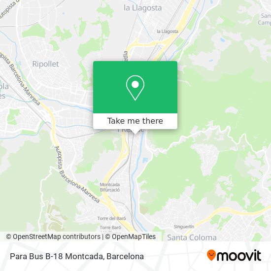 Para Bus B-18 Montcada map
