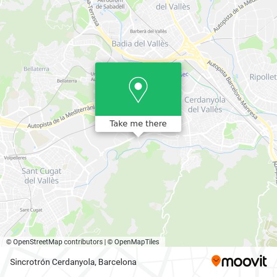 Sincrotrón Cerdanyola map