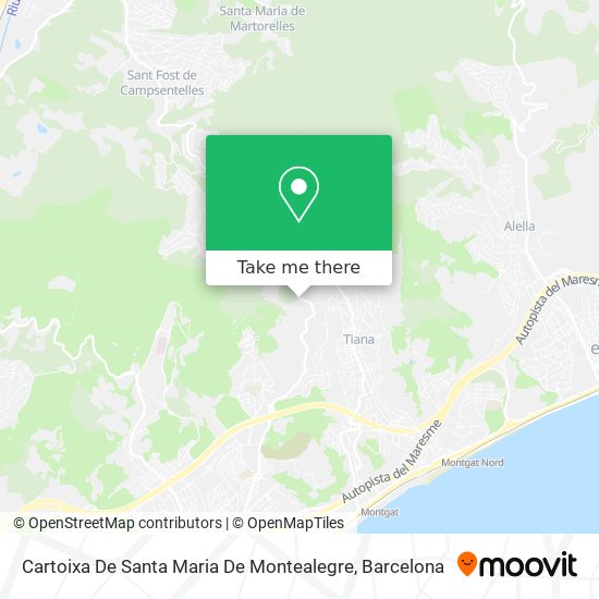 Cartoixa De Santa Maria De Montealegre map