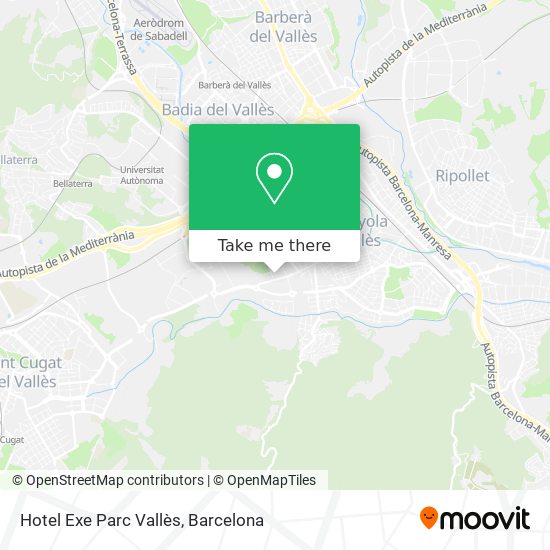Hotel Exe Parc Vallès map
