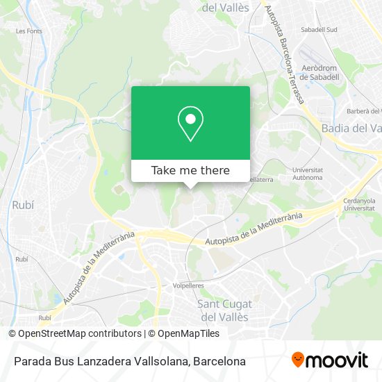 mapa Parada Bus Lanzadera Vallsolana