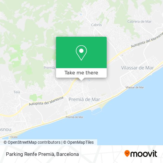 Parking Renfe Premià map