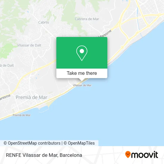 RENFE Vilassar de Mar map