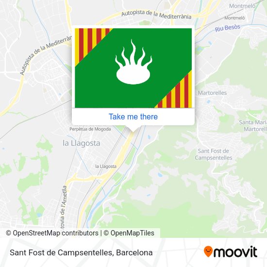 Sant Fost de Campsentelles map
