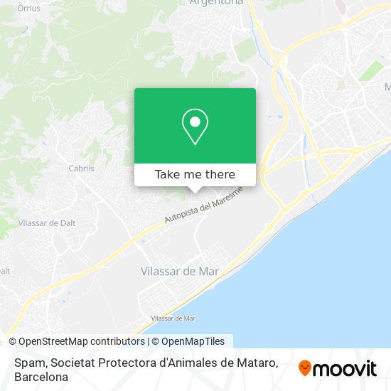 Spam, Societat Protectora d'Animales de Mataro map