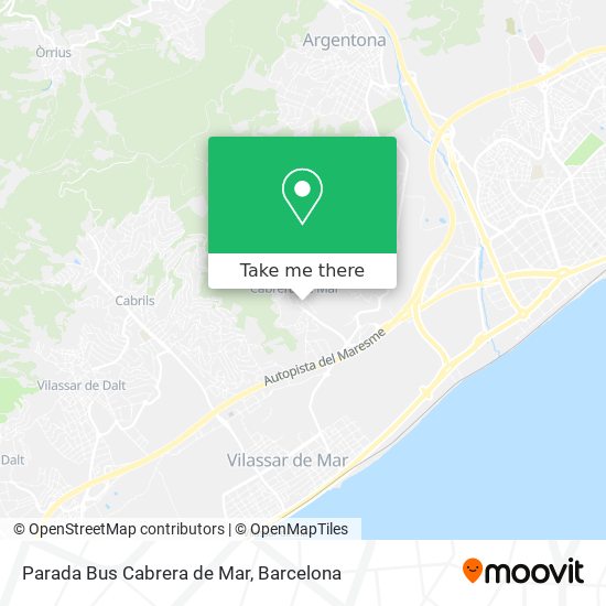 Parada Bus Cabrera de Mar map
