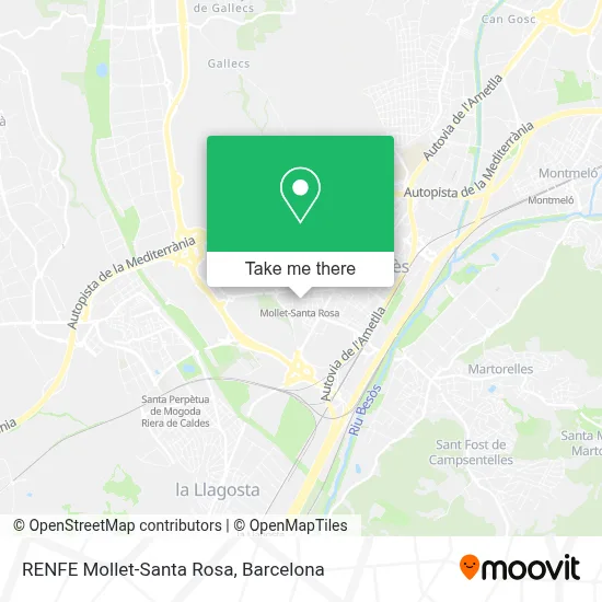 RENFE Mollet-Santa Rosa map