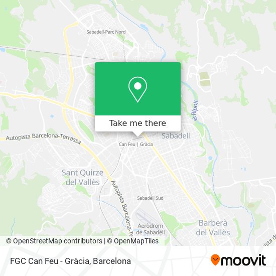 FGC Can Feu - Gràcia map