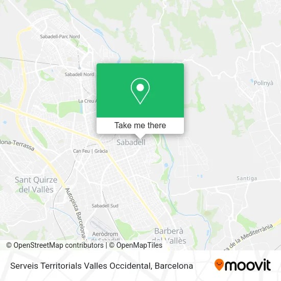mapa Serveis Territorials Valles Occidental