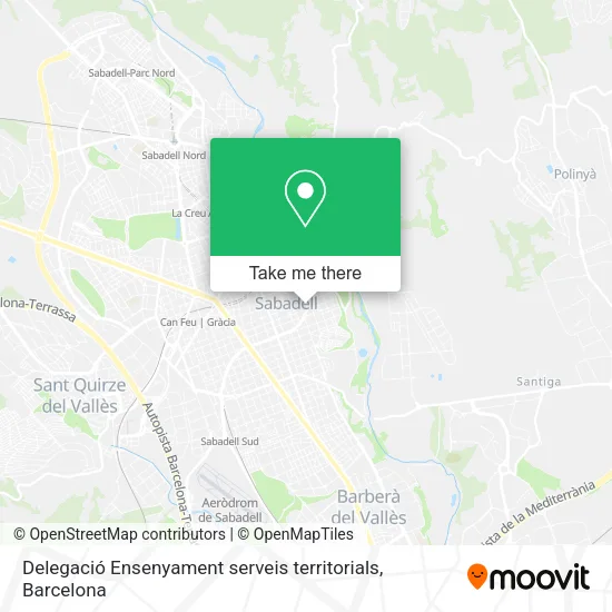 mapa Delegació Ensenyament serveis territorials