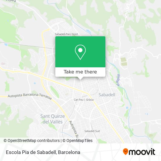 mapa Escola Pia de Sabadell