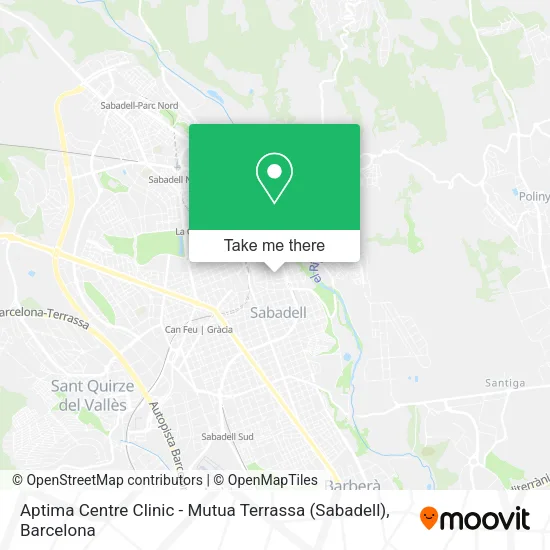 mapa Aptima Centre Clinic - Mutua Terrassa (Sabadell)