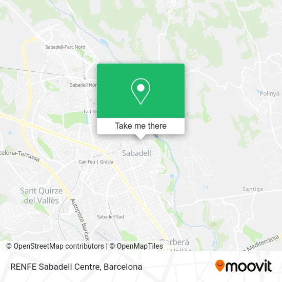 mapa RENFE Sabadell Centre