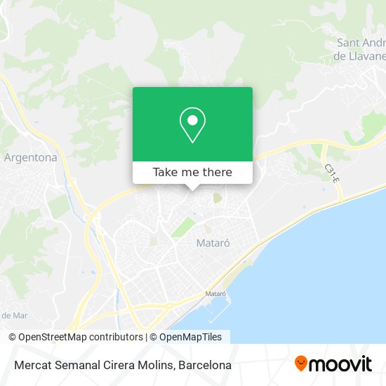 Mercat Semanal Cirera Molins map
