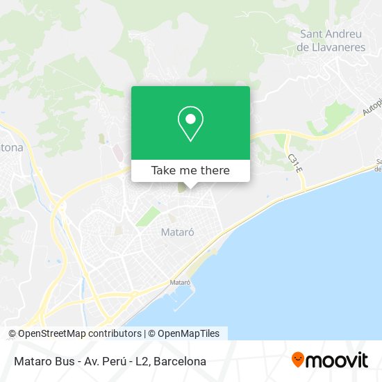 mapa Mataro Bus - Av. Perú - L2