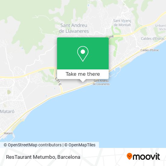 ResTaurant Metumbo map