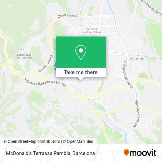 McDonald's Terrassa Rambla map