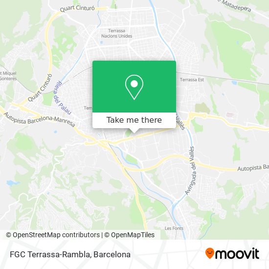 FGC Terrassa-Rambla map