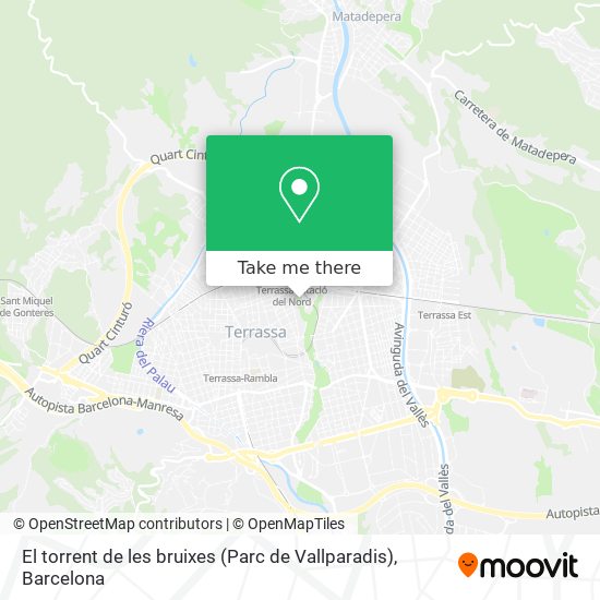 mapa El torrent de les bruixes (Parc de Vallparadis)