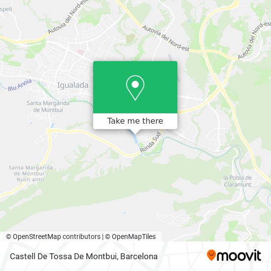 Castell De Tossa De Montbui map