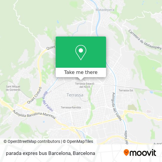 mapa parada expres bus Barcelona