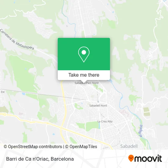 Barri de Ca n'Oriac map