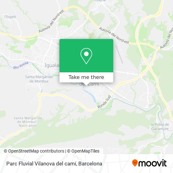 Parc Fluvial Vilanova del camí map