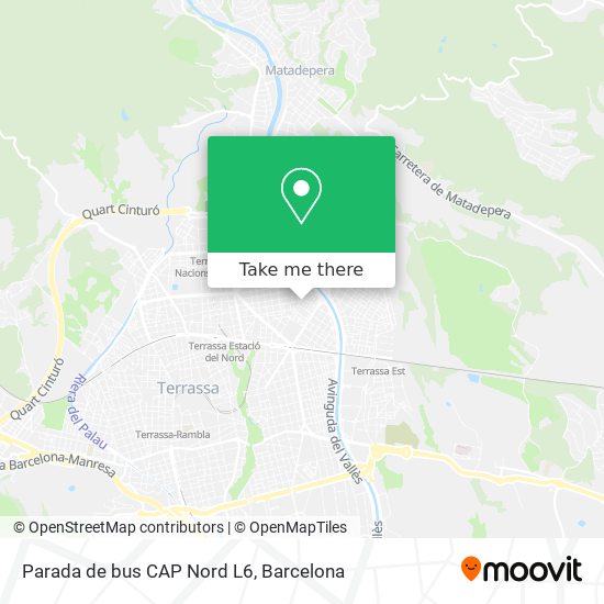 Parada de bus CAP Nord L6 map