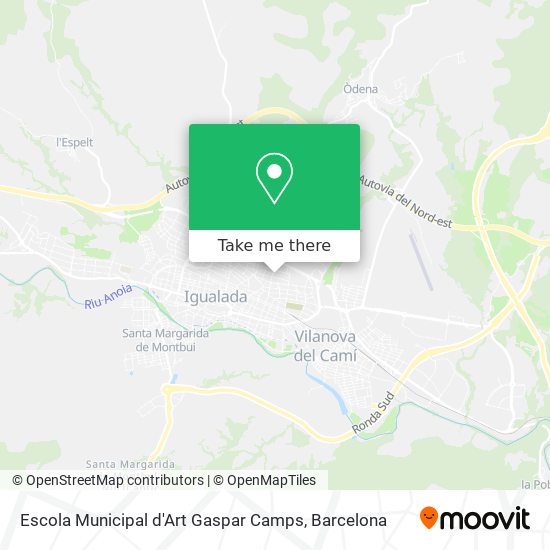 mapa Escola Municipal d'Art Gaspar Camps