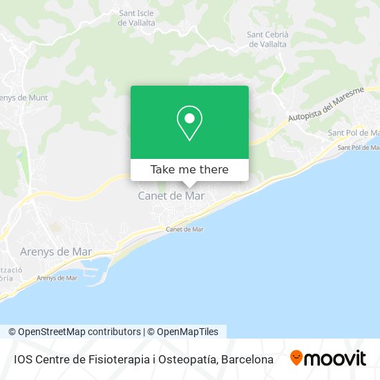 mapa IOS Centre de Fisioterapia i Osteopatía