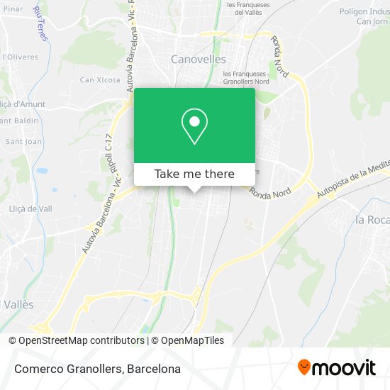 Comerco Granollers map