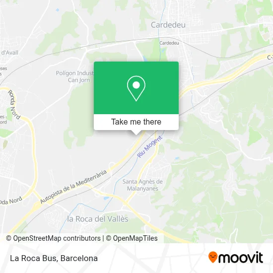 La Roca Bus map