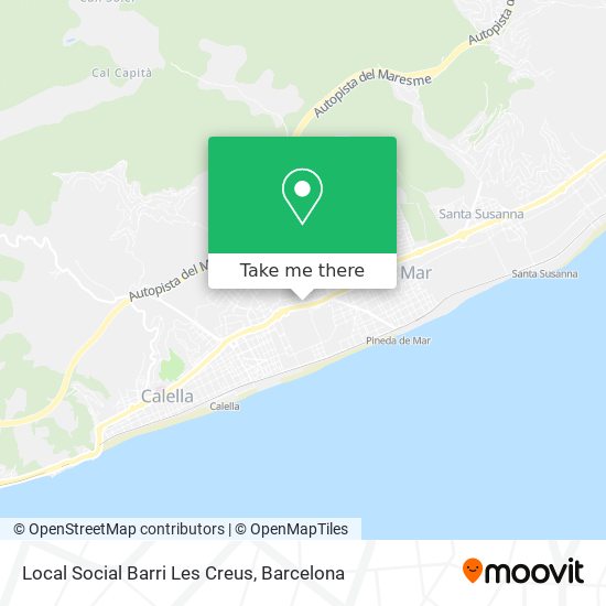 Local Social Barri Les Creus map