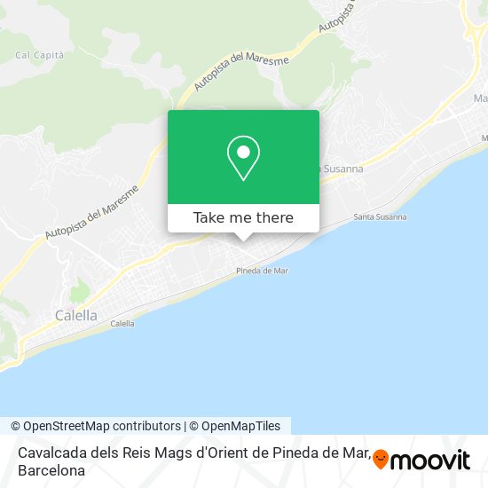 Cavalcada dels Reis Mags d'Orient de Pineda de Mar map
