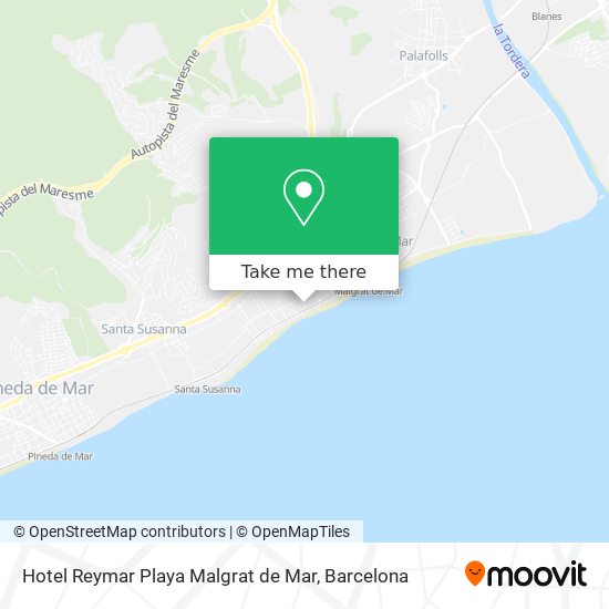 Hotel Reymar Playa Malgrat de Mar map