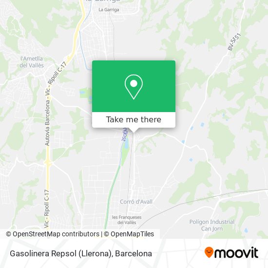 mapa Gasolinera Repsol (Llerona)