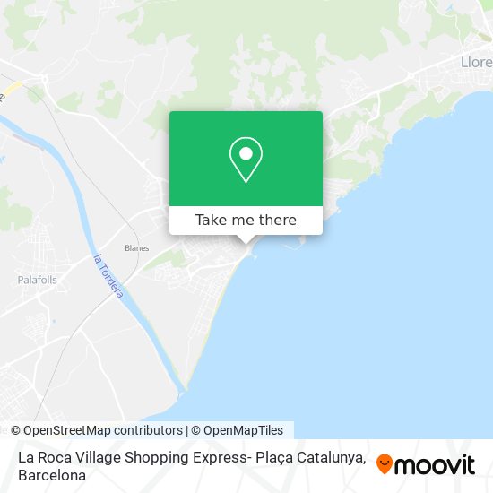 La Roca Village Shopping Express- Plaça Catalunya map