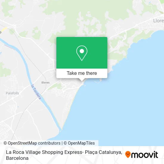 La Roca Village Shopping Express- Plaça Catalunya map
