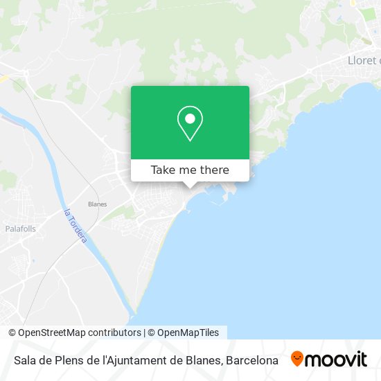 mapa Sala de Plens de l'Ajuntament de Blanes